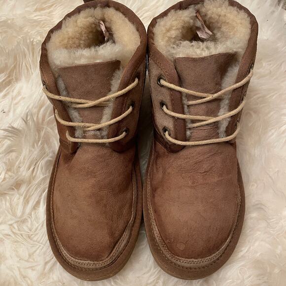 Vintage UGG Men’s 9 / Women’s 11 Shearling Chukka Boots | Distressed Chestnut - Picture 6 of 12